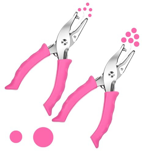 2 Stück Lochzange Papier Einzellochstanze Rosa Rundloch Lochstanzer