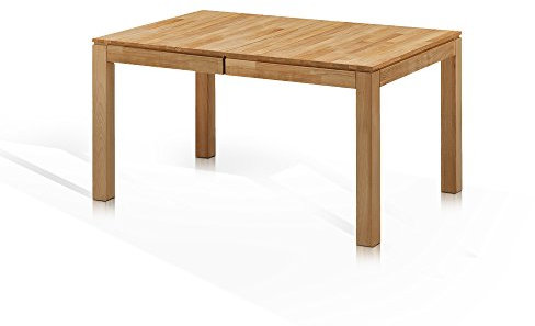 moebel-eins LISSABON Esstisch/Ausziehtisch Holztisch Massivholztisch Esszimmertisch Tisch geölt, Kernbuche, 120/170x80 cm