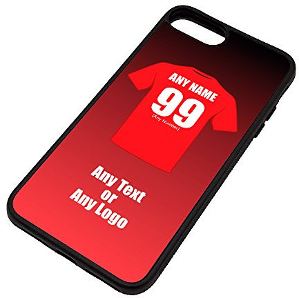 Personalised Gift - United iPhone 8 Case (Black, Football Club Design Theme) - Any Name/Message on Your Unique - Apple TPU Manchester Red Devils Army Reds