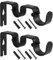 2pcs Double Tringle à Rideau Pole Holder Rideau Drapery Rod Supports 18-22mm (Noir)