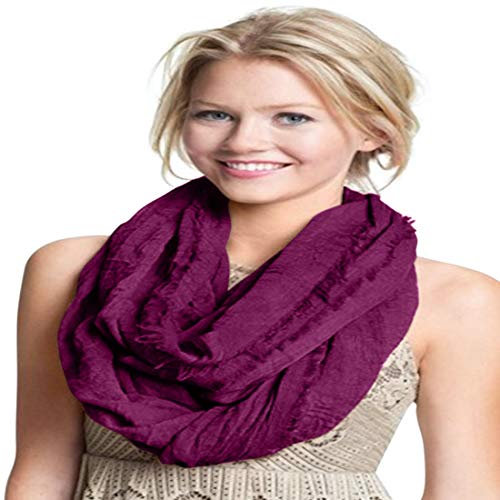 CJ Apparel Violett Mobius Infinity Schal Zweite Wahl Snood Cowl Tube Runde Kreis Eternity Schal Wrap Pashmina NEU