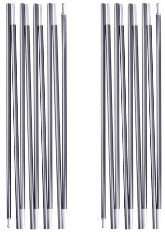 TRIWONDER Zeltstange Ersatz, Alu Tarp Stangen Camping Zubehör mit Zeltstange Reparatur Set (496cm)