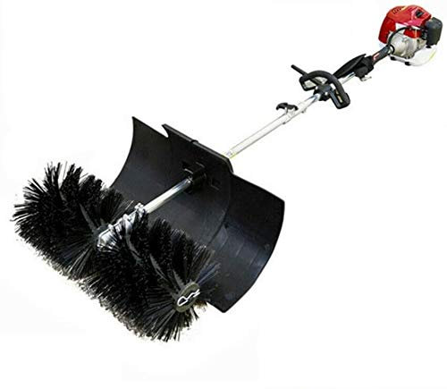 RANZIX 2,3 PS Benzin Power Kehrmaschine, Benzin Motorbesen Schneeräumer 52cc Benzinmotor, Kunstrasen Power Bürste Rasen Kehrmaschine