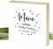 Wunderpixel® Holzbild individuell mit Namen & Geburtsdaten 15x15x2cm zum Hinstellen/Aufhängen, echter Fotodruck auf Holz - personalisiertes Wand-Bild Aufsteller Deko oder als Geschenk-Idee