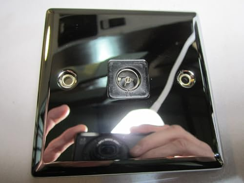 Replacement for Volex Polished Chrome TV CO-AXIAL Socket Single DEC0083