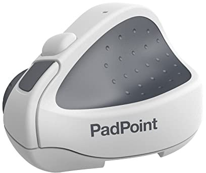 Swiftpoint SM630 SM603-E PadPoint Bluetooth Ergonomische Maus Optisch Maustasten Weiß, Weiß/Grau