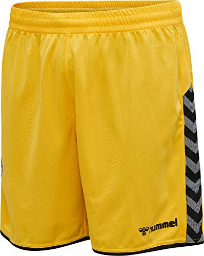 HUMMEL Herren Hmlauthentic Poly Shorts, Sports Yellow/Black, 3XL EU
