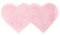 PICCOCASA Tapis Chambre Shaggy Carpette Forme Double Coeur Doux en Fausse Fourrure pour Salon Balcon Sofa 120x60cm Rose Clair