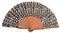 Spanischer Handfächer Sauvage–Holz und Baumwolle–23 cm–Etui und Hülle aus Jute–Modeaccessoire–Handgefertigt in Spanien–Events und Geschenke–Unsere Klassiker-Kollektion–Tusitala Barcelona