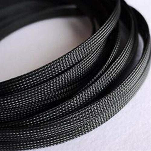 Cable Tidy Sleeves, 1-20M Cable Sleeves 3-100mm Black Snakeskin Mesh Wire Protecting Nylon Tight PET Expandable Insulation Sheathing Braided Sleeves (Color : 2Meters, Size : 50mm)