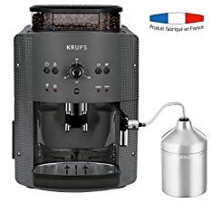 KRUPS YY4451FD Machine a café automatique avec broyeur a grains Essential avec mousseur a lait - Pression 15 bars - Grise