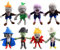 uiuoutoy Zombies Plush Pendants Soft Stuffed Game Toy Purple Zombie Keychain Keyring Pendant Backpack Bag Charm Gift 8 Pcs/Set
