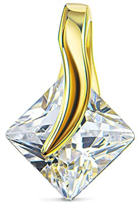 JEVELION Anhänger 585 Gold 14 Karat mit Zirkonia Stein in edlem Design für Damen