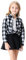 SANGTREE Chemise à manches longues en flanelle à carreaux pour fille et femme, 3 mois - US 2XL, Lettre noire et blanche., Taille S