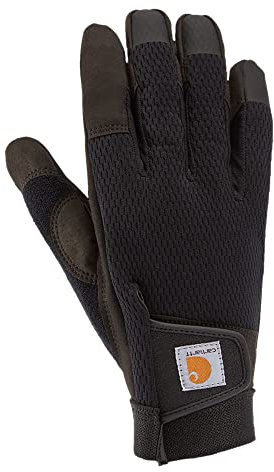 Carhatt Herren-Handschuh aus Kunstleder, hohe Fingerfertigkeit, berührungsempfindlich, sichere Manschette, Schwarz, Medium