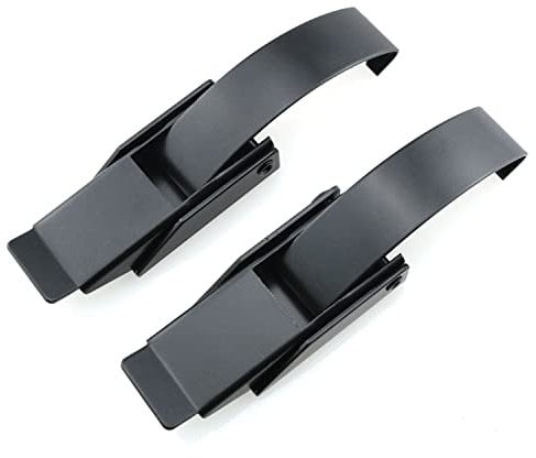 HJGarden 2 Stück 304 Edelstahl Knebelverschluss mit Federstahl-Haken, federbelasteter Knebelverschluss, Klemme, Clip, schwarzer Haspe-Riegelverschluss