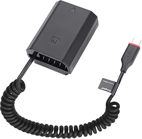 King Ma NP-FZ100 Power Adpter Fully Decoded NP-FZ100 Battery Adapter Replacement with Type-C Spring Power Adapter Cable for Sony Alpha A7C A7M3 A7M4 A7S3 A7R3 A7R4 A9 ILCE-9 Cameras