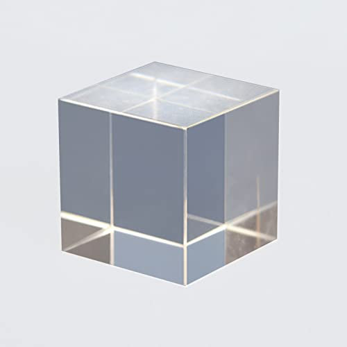 Mehrfarbiger Würfel Prisma Brille,Transparent Cube Optisches Glas Würfel Prisma,Optic Prism Cube,Physik Lehre Präzision Optisch Glas Prisma,für Physik, Unterricht, Forschung, Dekoration (30mm)