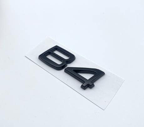 LEARNE Glänzend Schwarz Silber Emblem Typenschild Aufkleber für Volvo Xc40 B3 B4 T3 T4 T5 für VolvoKofferraumdeckel Modelle Aufkleber Autoaufkleber,B4-Black