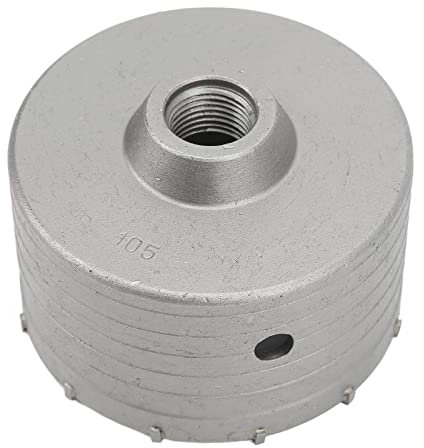 BestAlice Scie Cloche à Béton, Mèche de Scie Cloche en Carbure de 105 Mm, Foret pour Trous Muraux, Scie Cloche pour Pierre de Ciment, Vitesse de Perçage Rapide Argentée, Mèche à Pointe Incisive pour B