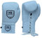 IQ Boxing Guantes de boxeo con cordones, piel auténtica, multicapa, acolchados, 10 oz, color blanco
