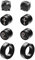 Airokiy 4 Paare Magnet Ohrringe Herren Schwarz Tai Chi/Kreuz/mit Cubic Zirkonia Hypoallergene Fake Ohrringe für Männer ohrstecker magnetisch herren
