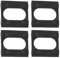 ECSiNG 2 Pairs Bike Battery Mount Pad Bike Bracket Spacer Mount Pad E Bike Battery Bracket Rubber Spacer Mount Pad Compatible with Hailong Max G56 G70 Battery, Black