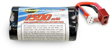 Carson 500608271 7,4V/1500mAh Li-Ion Akku T-Plug XS-Line Ersatzakku RC Akku Zubehör für ferngesteuerte Fahrzeuge Ersatzakku für Modelle