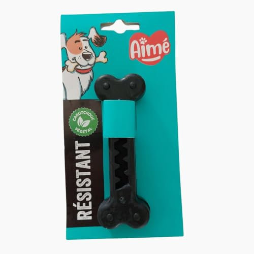 Aimé Hundespielzeug – Serie Cronos – Spielzeug für Hunde – mit einem Behälter für Leckerlis für Hunde – pflanzlich und natürlich – 13 cm – Spielzeug sehr robust