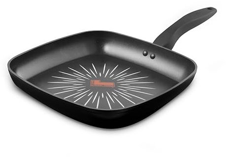 Tower T800307 SmartStart Forged 26cm Aluminium Grill Pan with Easy Clean Aeroglide Non-Stick, 8X Stronger, Induction Compatible, Oven Safe, Long Lasting, PFOA Free