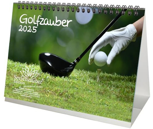 Golfzauber DIN A5 Tischkalender für 2025 Golf und golfen - Seelenzauber