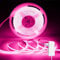 ShineBurky COB Led Strip Lights Pink, 32.8Ft/10M 24V Led Tape Lights with Adapter, CRI93+ Flexible Dimmable COB Lights Strip for TV Backlight, Bedroom, Mirror, Cabinet, Kitchen Home Decor