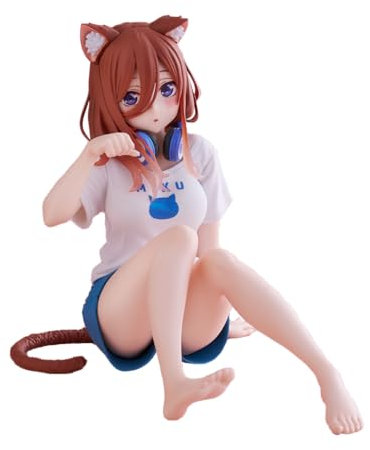 Zhongkaihua The Quintessential Quintuplets Figur Nakano Miku Cute Cat Girl Figur Home Dress Edition Anime Modell Figuren Desktop Ornamente 13 cm