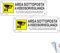 Cartello Videosorvegliata Alluminio Riflettente 15x5cm, 2 Cartello Adesivo Area Videosorvegliata Metallo di Piccole Dimensioni