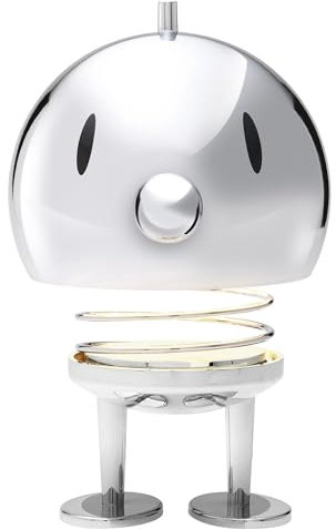 Hoptimist Lampe LED, Nachttischlampe Touch, Kabellose Lampe Tisch, Aufladbare & Dimmbar, Dänischem Design, 15 x 15 x 23 cm, XL, Chrome