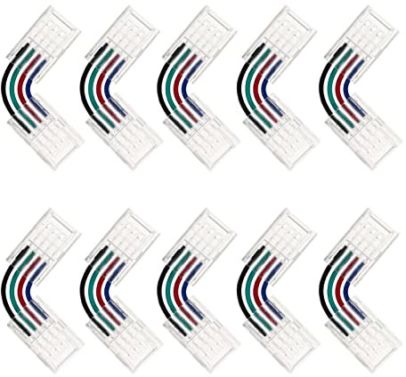 Mikinona 20 Stk Lichtleistenanschluss LED Strip LED Steckverbinder RGB- LED-Anschlüsse für Lichtleisten LED-Adapter LED-Streifen- für LED-Streifen Abs
