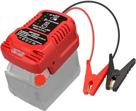 Auto-Batterie Jump Starter Adapter kompatibel mit Milwaukee M-18 18V Batterie, Batterie-Starter-Adapter für bis zu 3,5L Gas oder 3,5L Diesel-Motor mit 11AWG Jump Kit Kabel