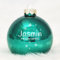 Deine personalisierte Weihnachtskugel | Christbaumkugel mit eigenem Foto und individuellem Wunschnamen, Echtglas 8 cm (05_Grün, 2 Seitig (Foto + Text))