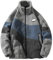 Giacca da Uomo a Maniche Lunghe in Caldo Pile Ispessito alla Moda Autunno e Inverno, Colore Casual a Contrasto Giacca