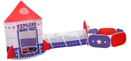 JISADER 3 in 1 Kinderspielzelt mit Tunnel Und Bällebad für Kinder, Kleinkinder Und Babys