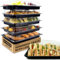 Sandwich Platter Trays with Lids - 10 Pack Reusable Catering Trays with Lids (45cm × 31cm × 7.5 cm) - Party Food Trays for Tea Time Snacks, Sandwiches, Cake, Treats, Sushi and Meal Prep