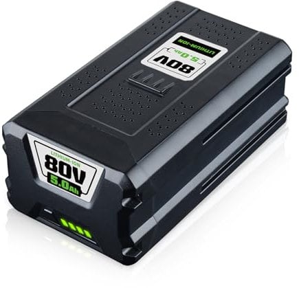 GBA80200 80 V 5,0 Ah Ersatz für Greenworks 80 V Akku GBA80200 GBA80250 GBA80400 GBA80500 für Li-Ionen-Akku mit LED-Kontrollleuchte