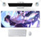 Wuyouni Demon Anime Gaming Mouse Pad, Kochou Shinobu grande tappetino per mouse tastiera, antiscivolo e impermeabile, accessori PC Gaming XXL (800×300×3mm)