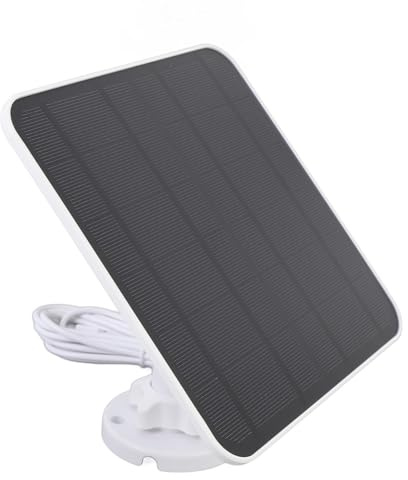 12W Solar Panel Charger for Essential Spotlight, XL Spotlight, Bird Feeder Camera, IP66 Weatherproof, Micro USB and Type C, 10ft Cable, Wall Mount