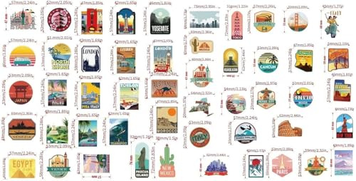 50 Aufkleber Welt Travel London Rom New York von 3 x 6 cm bis 6 x 6 cm Comic Sticker Deko GTT K243