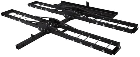 Supporto per gancio di traino per moto, con rampa per 2 ebike, scooter, dirt bike, rimorchio, per auto, camion