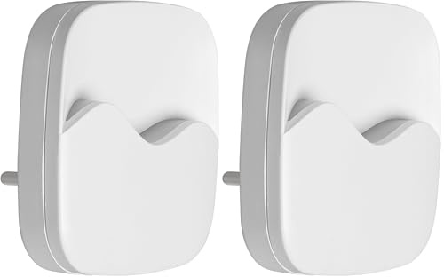 Osram LUNETTA Wave Nachtlicht in Weiß aus Kunststoff, warmweißes Licht, IP20-Schutz, für Kinderzimmer und Innenbereiche (Packung mit 2)