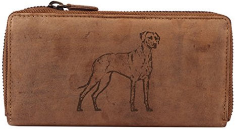 Greenburry Vintage Damengeldbeutel Geldbörse Hund Motiv Rhodesian Ridgeback