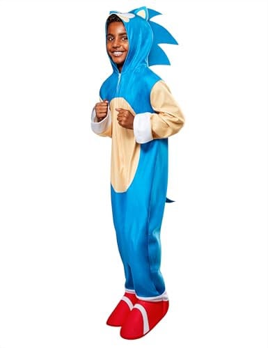 Rubies Costume Sonic Classic per bambini, tuta con copristivali, guanti e accessorio per la testa. Sonic the hedgehog ufficiale, per Carnevale, Natale, Compleanni, Feste e Halloween.¥