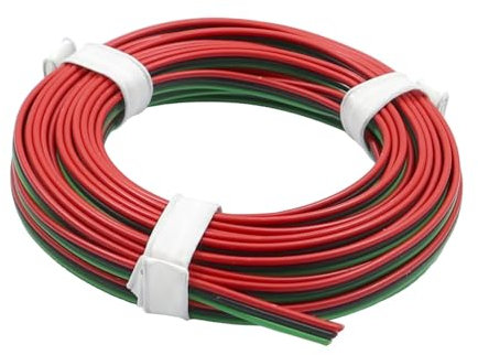 WITTKOWARE Elektronik Flachbandleitung mit farbigen Adern, flexibel (3x0,14mm², rot, schwarz, grün, RM1,27mm, 5m)
